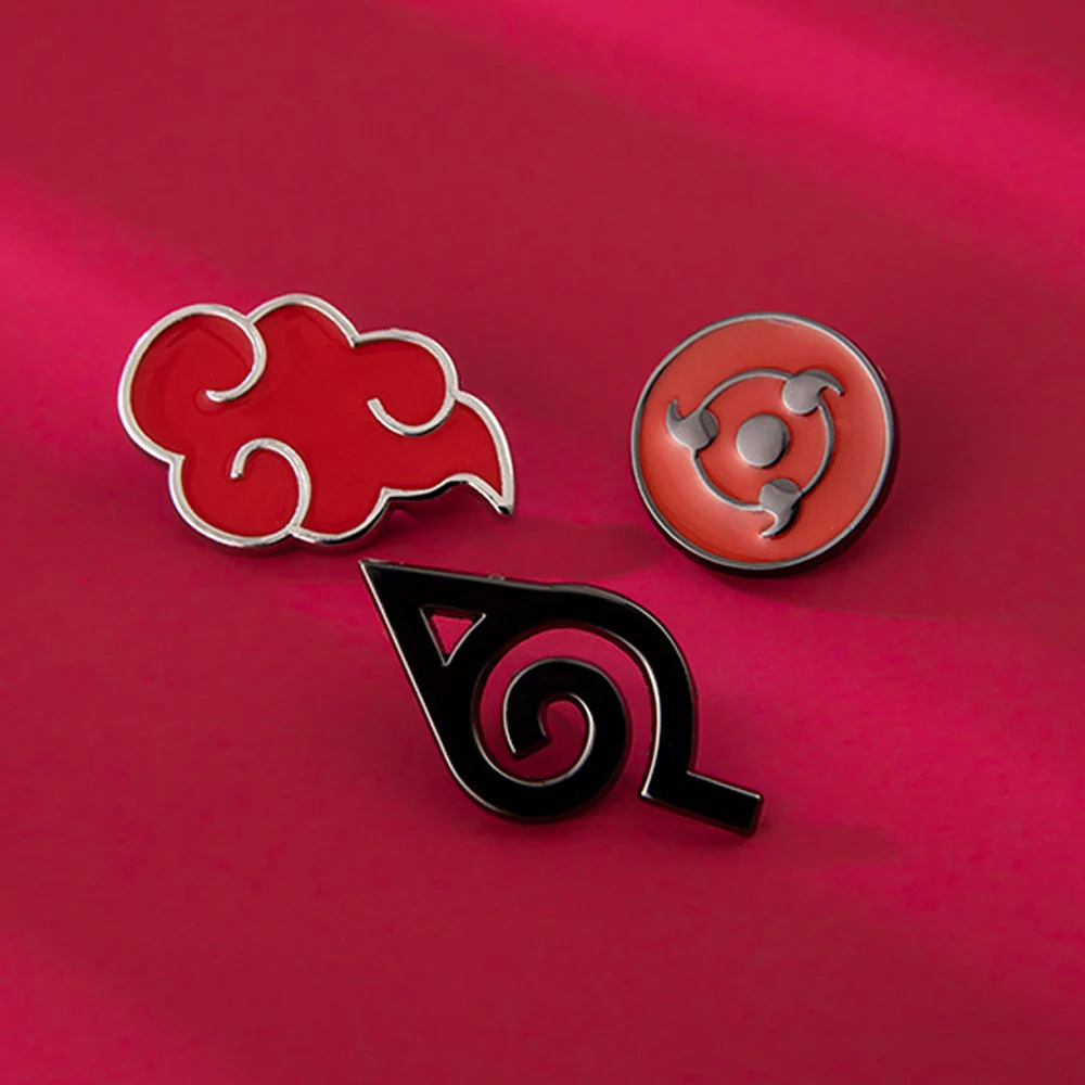 

Anime Naruto Brooch Pin Badge Cosplay Naruto Akatsuki Sharingan Badges Pins Accessories Props