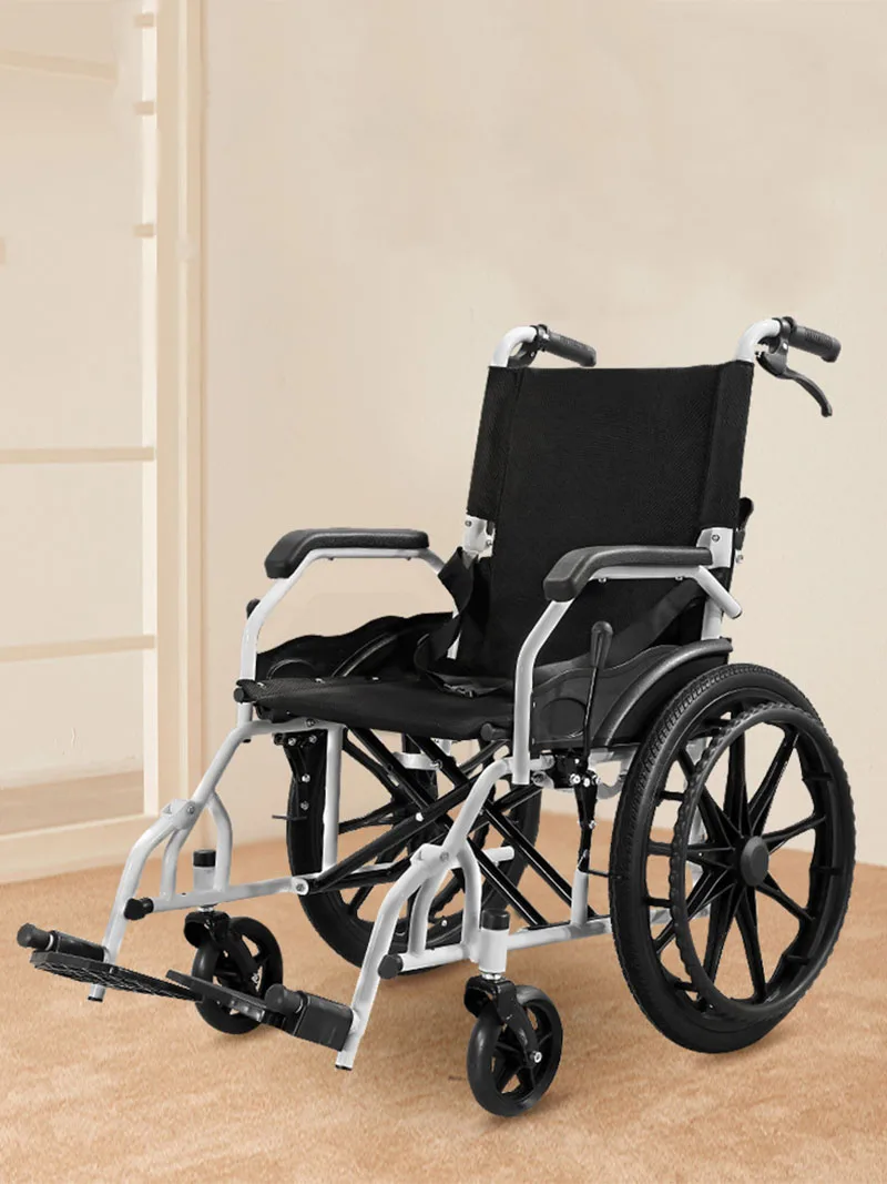 Переносная инвалидная коляска для поездок, многофункциональная усиленная инвалидная коляска, складная тележка для инвалидных колясок, для пожилых людей