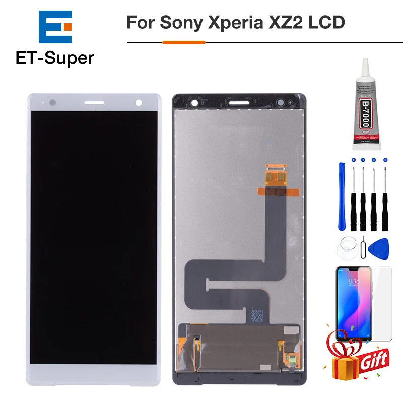 5,7 дюймовый ЖК-дисплей для sony Xperia XZ2 дигитайзер сборка H8216 H8266 H8276 H8296 сенсорный экран Запасные части для sony XZ2 lcd с бесплатной рамкой Клей закаленное стекло Инструменты для ремонта