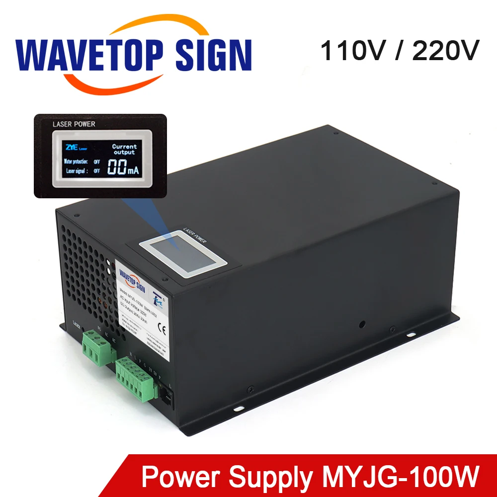 WaveTopSign MYJG-100W 80-100 Вт СО2 лазерный источник питания категории для лазерного