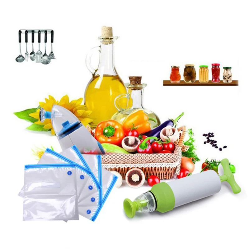 Многоразовая вакуумная компрессионная сумка на молнии для хранения продуктов