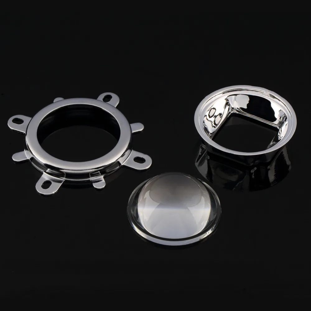 1Set High Quality 30W 50W 100W LED 44mm Lens + Reflector Collimator + Fixed Bracket Drop Shipping