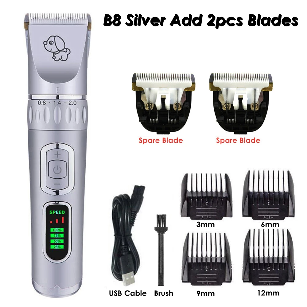 Electrical Pet Clipper Professional Grooming Kit Rechargeable Pet Cat Dog Hair Trimmer Shaver Set Animals Hair Cutting Machine