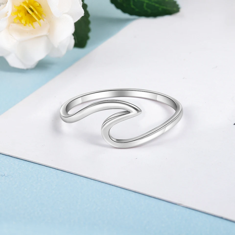 Sterling Silver Rings for Women Simple Wedding Bands