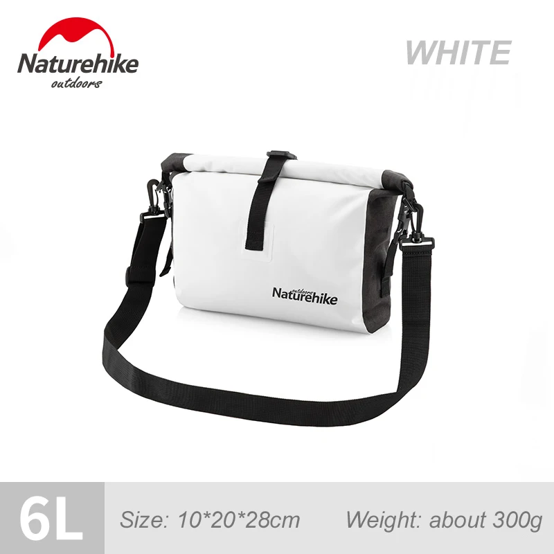 Naturehike 6L 15L влажная сухая разделительная водонепроницаемая сумка для плавания, для путешествий, пляжа, через плечо, сумка для хранения, посылка - Цвет: White 6L