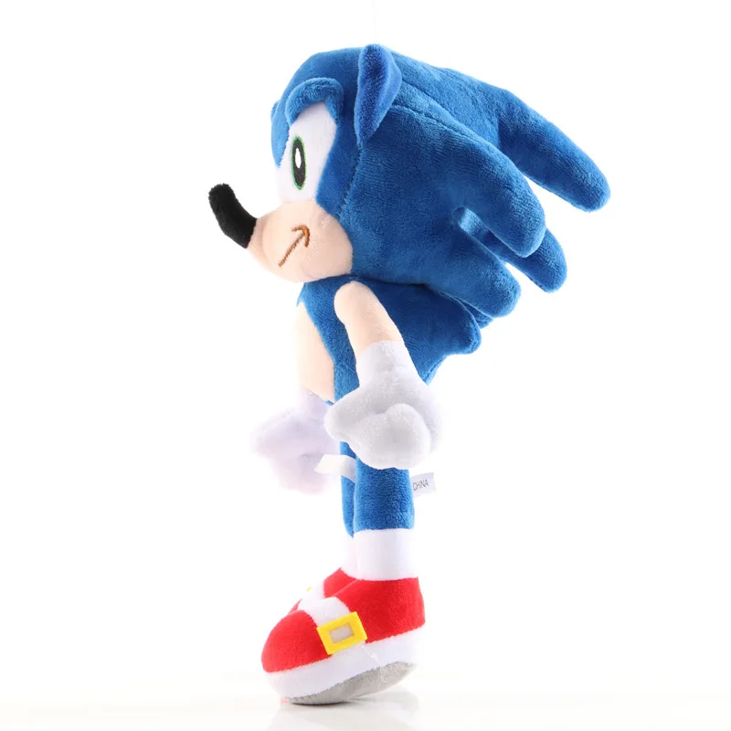 28cm Sonic Plush Doll Black Blue Yellow Hedgehog Soft Stuffed Toy Hot Game Shadow Knuckles Tails For Children Christmas Gifts
