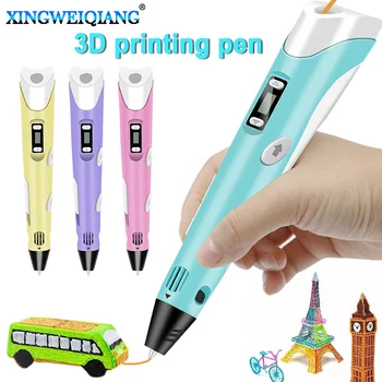 

110V 220V EU UA 3D Pen Original DIY 3D Printing Pen With 100M ABS PLA Filament Creative Toy Gift For Kids Design Drawing