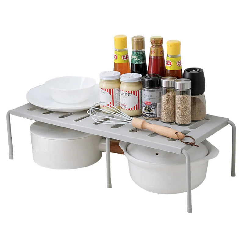 

Retractable Home Closet Organizer Pot/Bowl/Cooking Dish Storage Shelf Kitchen Rack Space Saving Wardrobe Decorative Shelves
