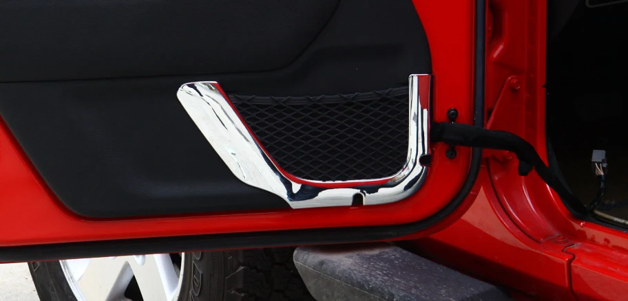 Дверная сетка для хранения струнная сумка декоративная рамка для Jeep Wrangler JK JKU 2011- 2/4 двери автомобиля аксессуары хром синий оранжевый