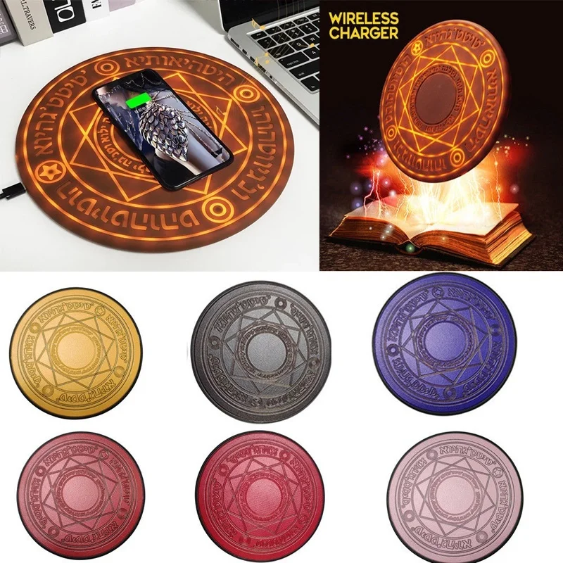 

10W Magic Table Wireless Charger Circle Glowing Charging Pad For Phone