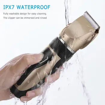 

Professional Electric Digital Hair Trimmer Rechargeable Electric Hair Clipper Men's Cordless Haircut Adjustable Ceramic Blade