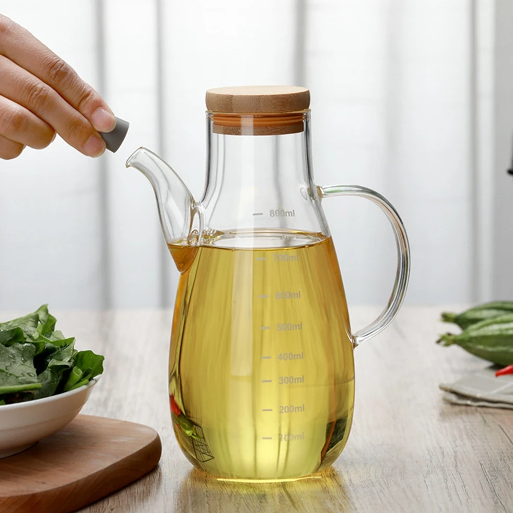 Glass Oil Dispenser Kitchen Olive Oil Bottle Pot Leakproof Sauce Vinegar  Bottle Gravy Boat Oil Pourer Bottle Honey Dispenser