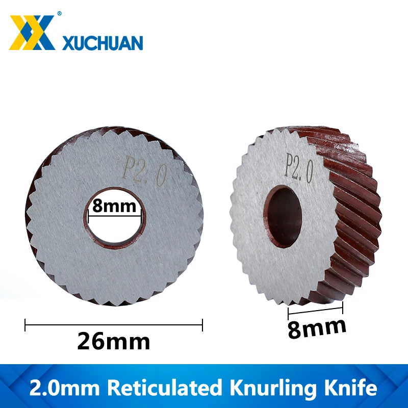2.0mm Reticulated Knurling Knife Gear Shaper Cutter Reticulated Knurling Wheel Inner Hole Embossing Lathe knurling tool set