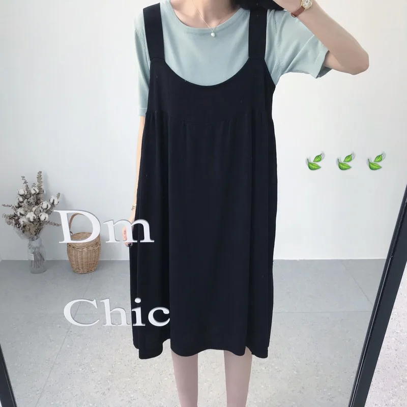 

Girl'S Heart Biubiu !! Plmm to Disc of Suspender Strap Mock Two-Piece Dress