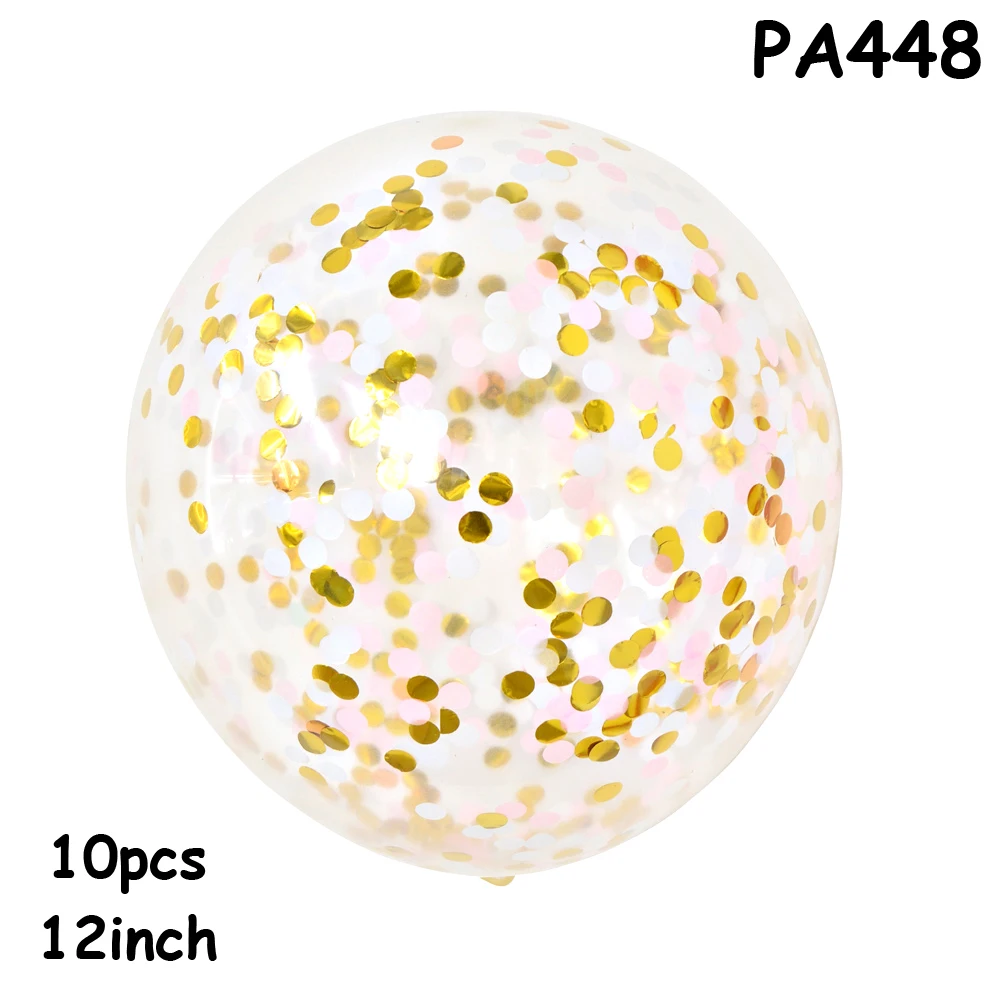 PA448 pink whit gold 10 шт прозрачные воздушные шары с аппликацией в виде Золотой Звезды вечерние душ конфетти Розы День Рождения украшения Детские Фольга воздушные шары прозрачная обувь с золотом Happy Wedding - Цвет: PA448 pink whit gold
