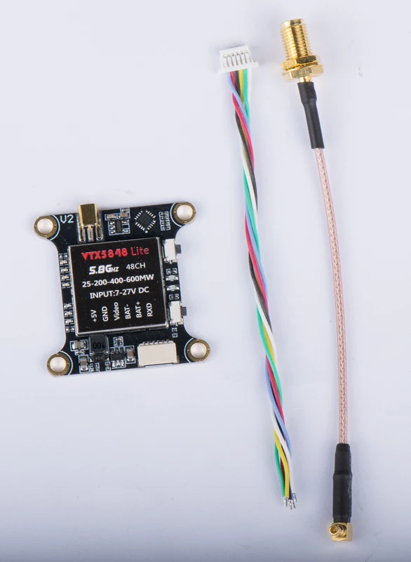 

VTX5848 LITE 0-600MW adjustable power 48CH OSD parameter adjustment 5.8G image transmission module