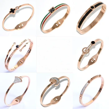 

30 Pcs/lot luxury fashion mix color women stainless steel bangles lot top quality jewelry bangles wholesale 1030-67