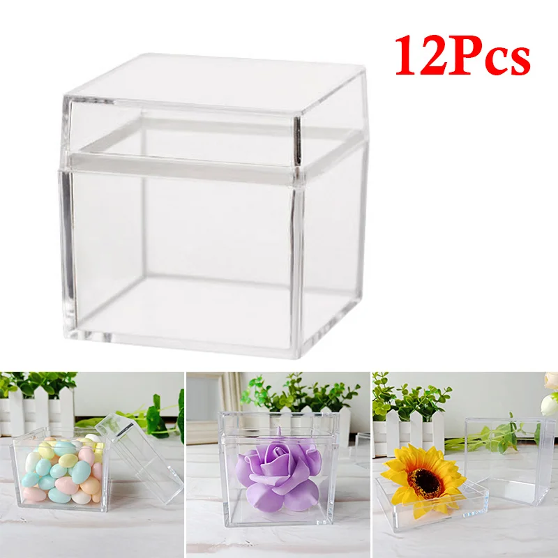

12pcs Candy Box Wedding Birthday Special Event Party Display Storing Candies Decorative Crafts Beads Gift Boxes