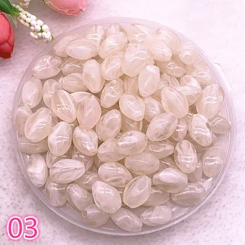 

New 30pcs 13x8x7mm Imitation Stone Beads Oval Shape Acrylic Beads for Jewelry Making DIY #03