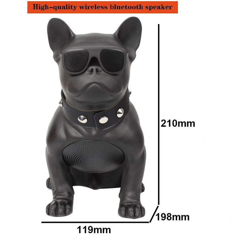Altavoz Bluetooth inalámbrico con Bulldog Francés, Subwoofer multiuso para ordenador, PC, Radio FM, Full Dog, estéreo, portátil, regalo