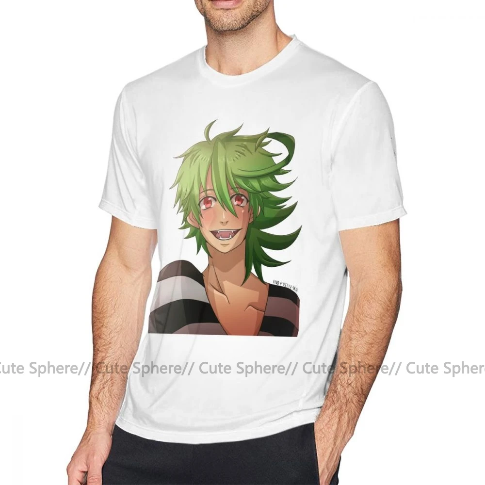 Servamp футболка Sakuya Grin футболка потрясающая Мужская футболка Классическая футболка с коротким рукавом негабаритная футболка из 100 хлопка с принтом - Цвет: White