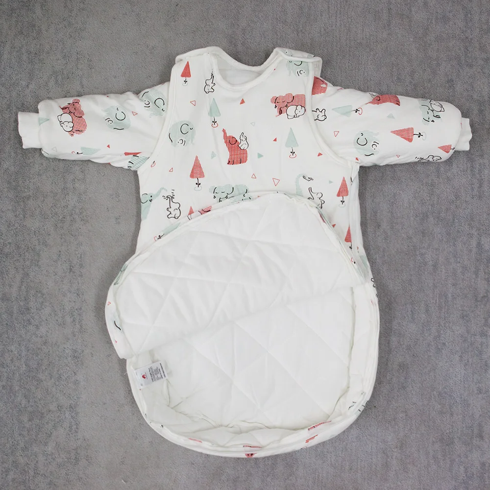Baby Wearable Blanket Quilt Baby Sleeping Bag For Children Sleepwear Newborns Baby Changing Diaper Detachable Sleeves New 2