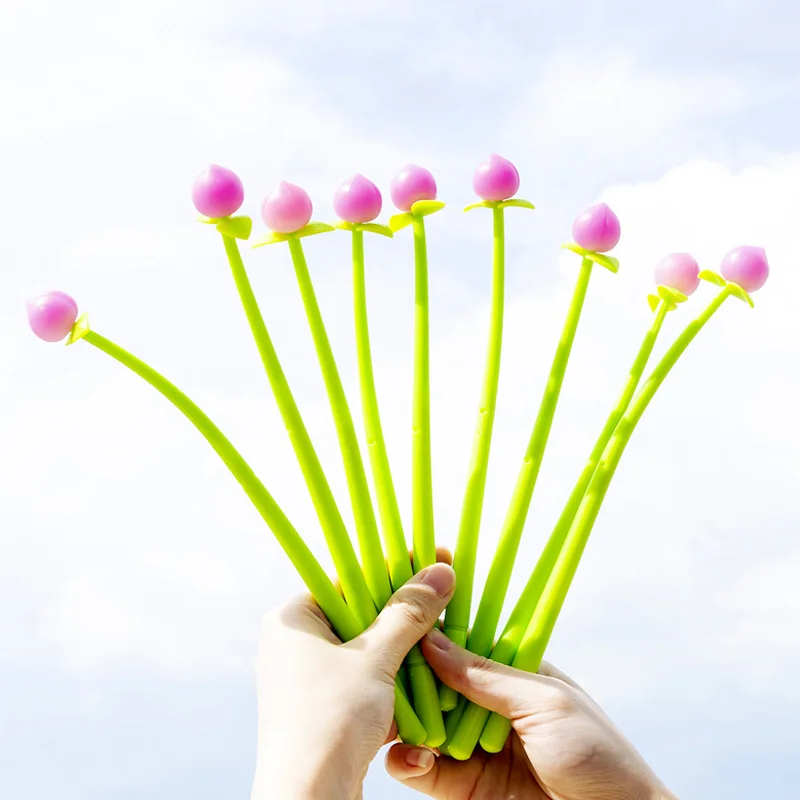 

10 Pcs Novelty Gel Pen Creative Cute Plant Flower Pen Student Stationery School Gift Kawaii Cute Gel Pens Writing Pen