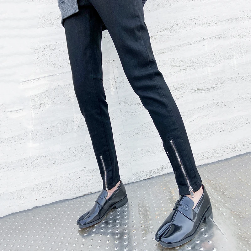 [EAM] длинные брюки из флиса с высокой эластичной резинкой на талии, на молнии, новинка, свободные брюки, женские модные брюки, весна-осень, 1M510