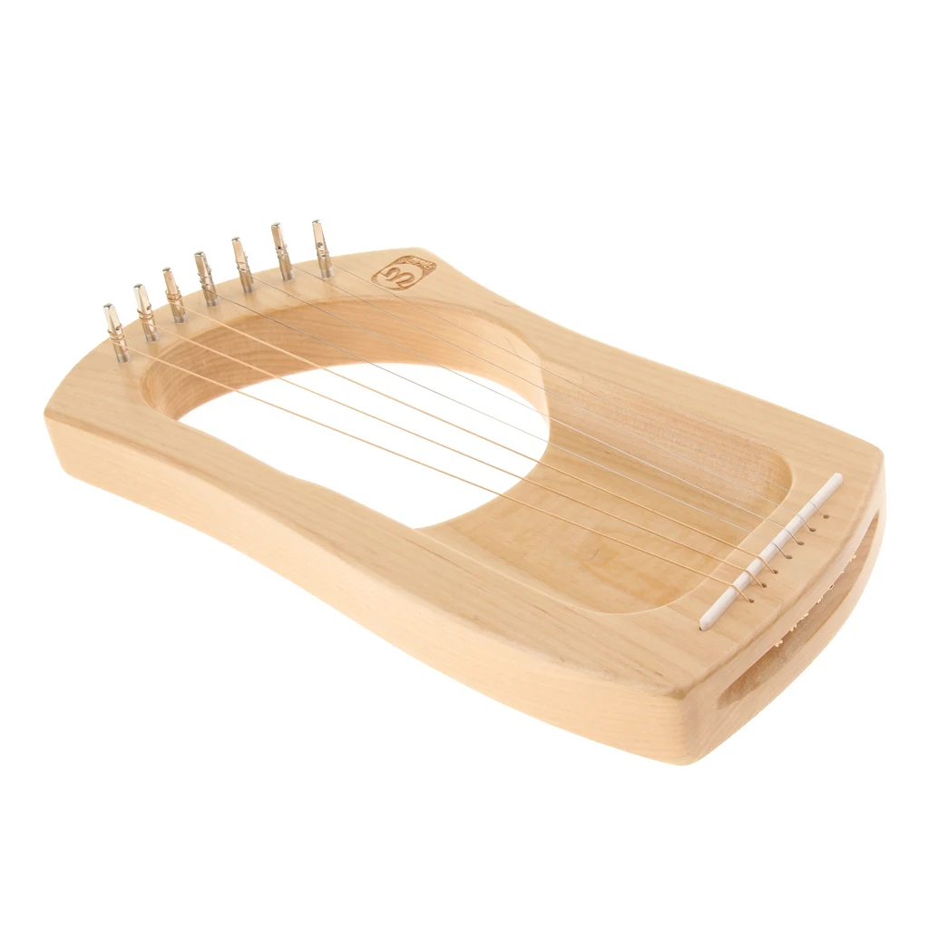 7 Strings Mahogany Wood Lyre Harp Stringed Instrument Parts for Music Lovers