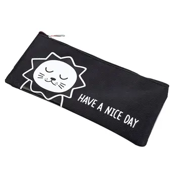 

Canvas Large Capacity Pencil Case Men And Women College Student Junior School Multi-Functional Lead Pencil Neutral