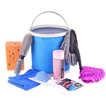 

Lightweight Car Cleaning Kit 9Pc Car Wash Kit Towel Mop Dusting Brush Car Cleaning Supplies Washing Tools