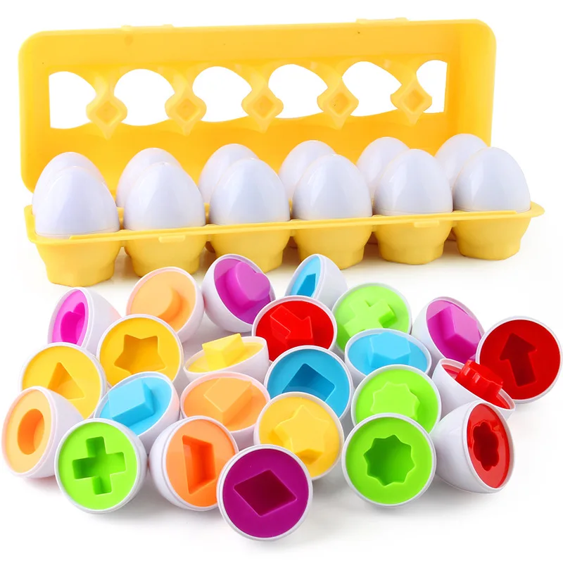 

Baby Montessori Learning Education Math Toy Smart Eggs Puzzle Matching Toys Plastic Screw nut Building Block Jigsaw For Children
