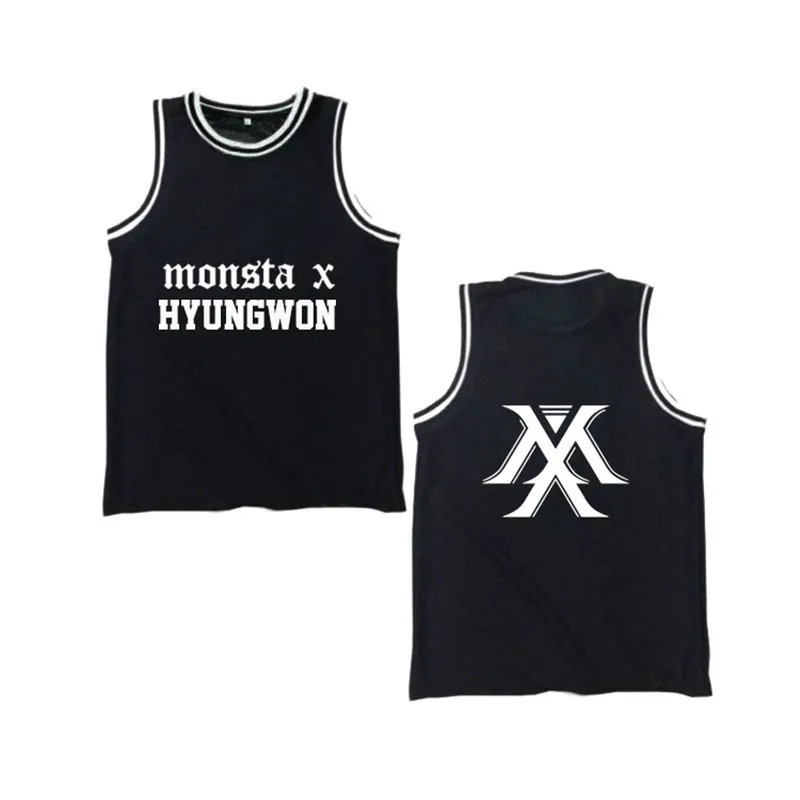 KPOP MONSTA X кожуха типа Mini 3 альбом рубашки K POP бейсбол жилет одежда из хлопка