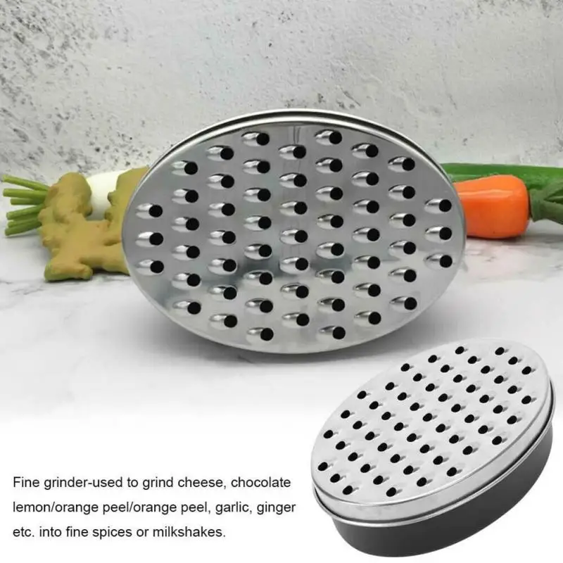 Cheese Grater with Container, Oval Stainless Steel Kitchen Grater for Cheese  Vegetables Ginger 