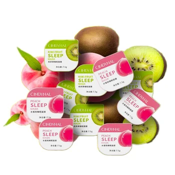 

Hyaluronic Acid Fruit Jelly Sleeping Mask 8pcs Sleeping Mask No-Wash Kiwif Peach Fruit Masks For Moisturizing Soothing Repair