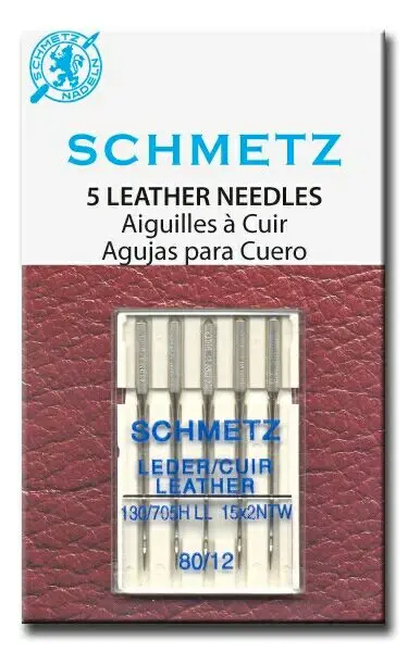 leather needle 14 SCHMETZ стрейч, quliting, иглы золотая вышивка, кожа, металлик, Джерси для певицы juki Brother bernina pfaff elna janome - Цвет: leather needle 14