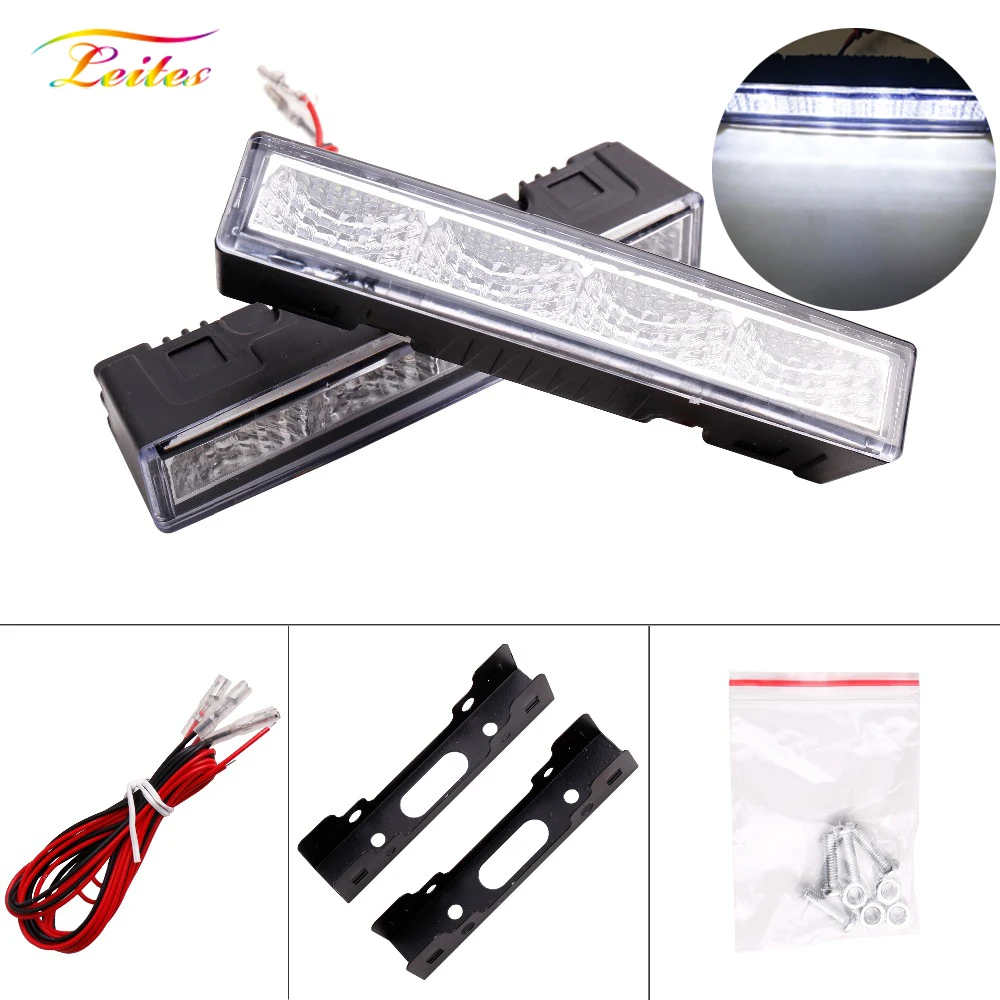 2Pcs Car Daytime Running Lights Carstyling DRL Car Daytime Lamp Auto