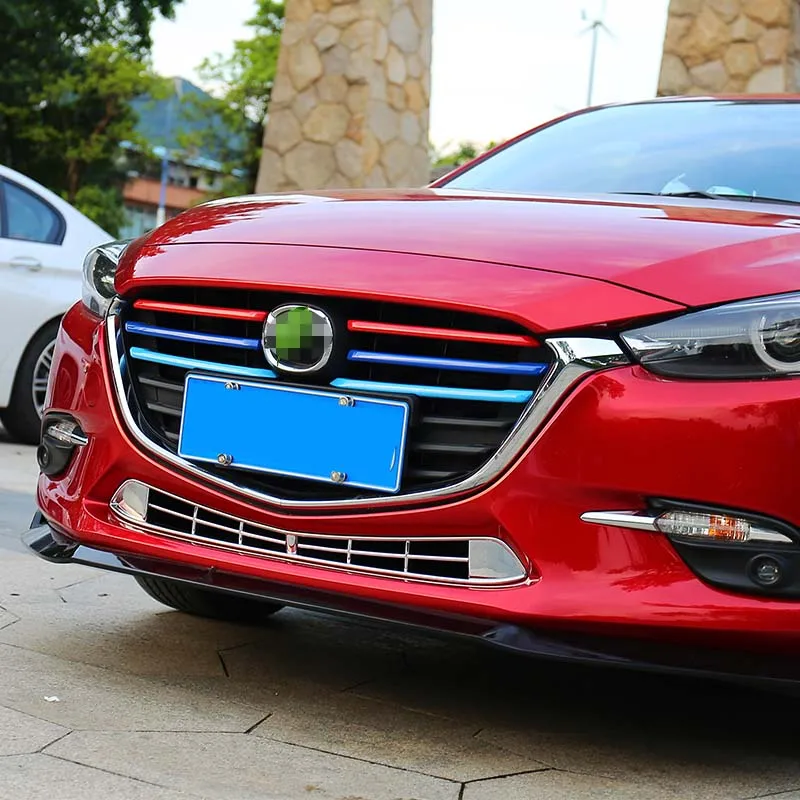 Для Мазда 3 Axela- ABS Хром Передняя Центральная под решеткой крышка отделка авто аксессуары