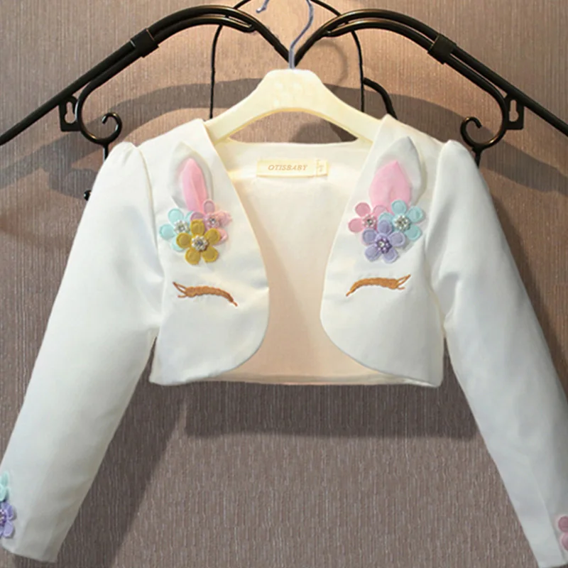 2021 Autumn Winter Girls Unicorn Jacket Princess Dress Ahawl Children's Small For Long Sleeved Cardigan Kids Coat |