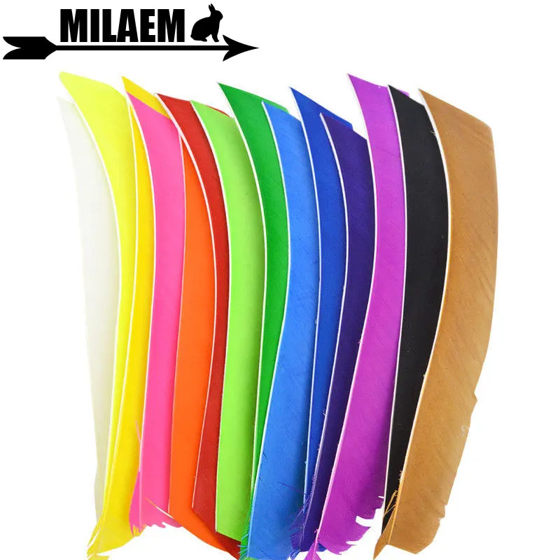 

100pcs Archery Full Length Real Turkey Feather Arrow Feather Fletching Left Wing Hunting Shooting DIY Arrow Accessories