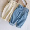 Baby Girls High Waist Jeans Kids Pants Baby Blue Ivory Jeans Pants For 0-4Y Girls Trousers Baby Girl Clothes Kids Pants ► Photo 2/6