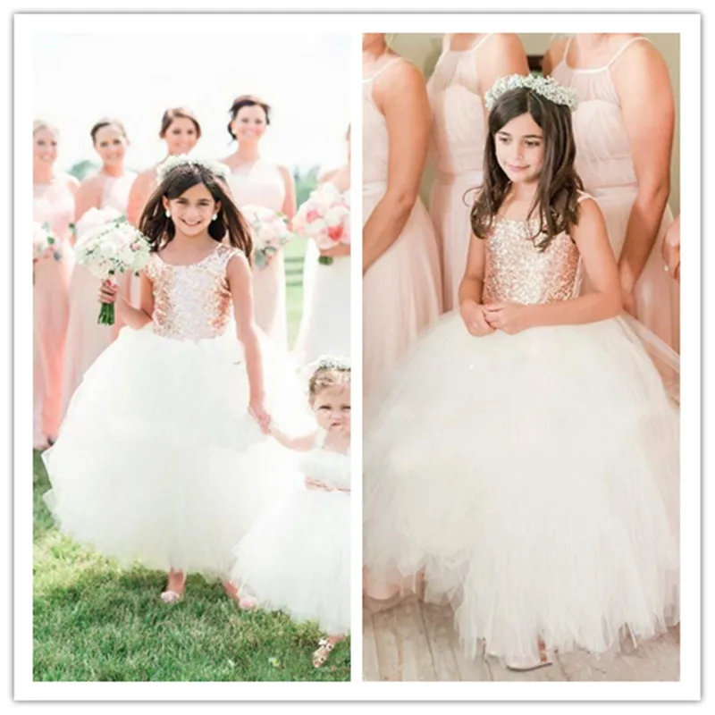 rose gold dresses for flower girl