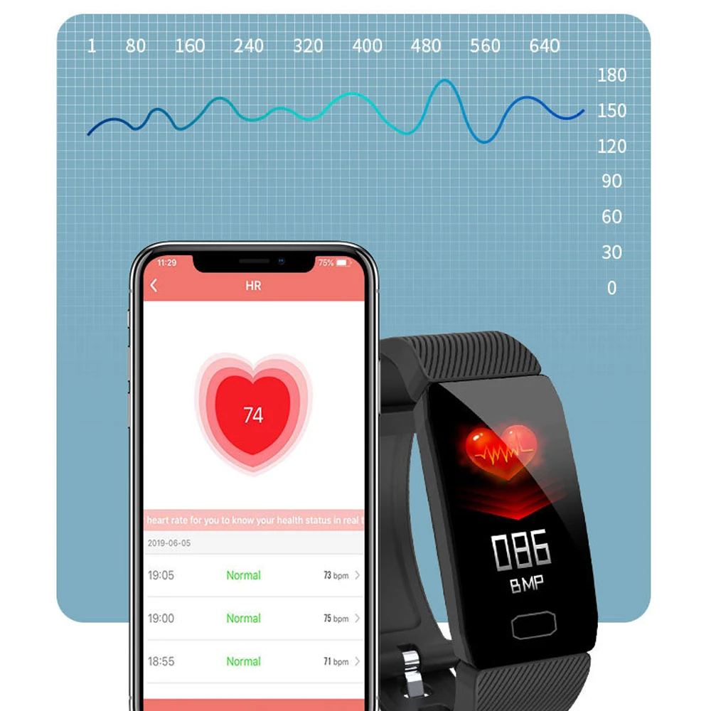 BT4.0 Смарт-часы для фитнеса Смарт-часы с шагомером сердечного ритма спортивный монитор сна Браслет кровяного давления Stappenteller