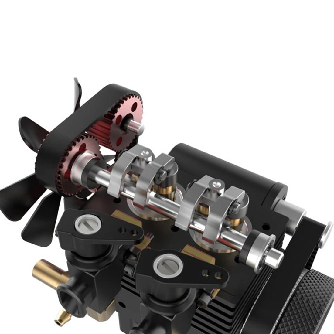 US $412.79 TOYAN FSL200 TwoCylinder FourStroke Nitro Engine Model For 110 112 114 RC Car Ship Model For Children Educational Toy Gift