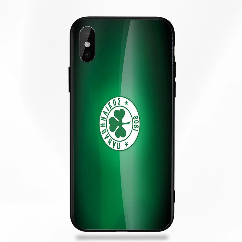 Чехол для телефона Mollo чехол для iphone DIY для Panathinaikos FC чехол черный мягкий TPU для iphone 11Pro X XR XS MAX 7 8 7plus 6 6S 5S SE