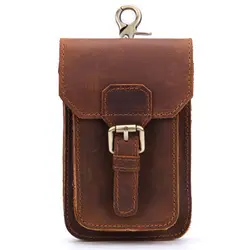 Винтажная поясная сумка из натуральной кожи для мужчин, поясная сумка для путешествий, поясная сумка с петлями, поясная сумка, сумка для