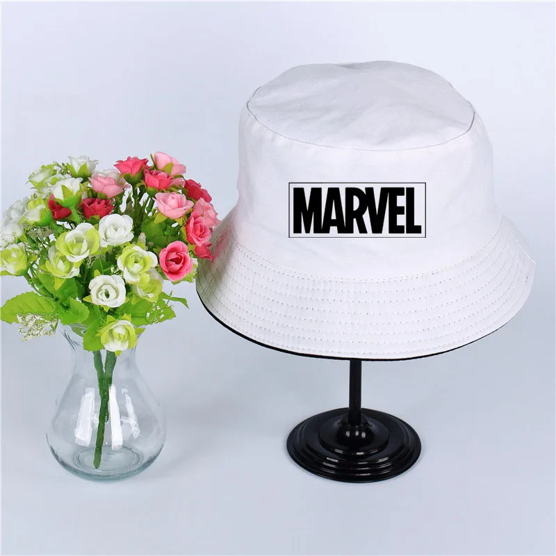 Marvel логотип летняя шляпа Женская Мужская Панама, шляпа-Панама Marvel дизайн плоский солнцезащитный козырек рыбалка, рыбак шляпа