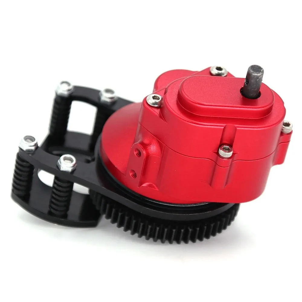 

Metal Single Speed Transmission Gearbox with Motor Gear Mount for 1/10 RC Crawler Car RC4WD D90 II D110