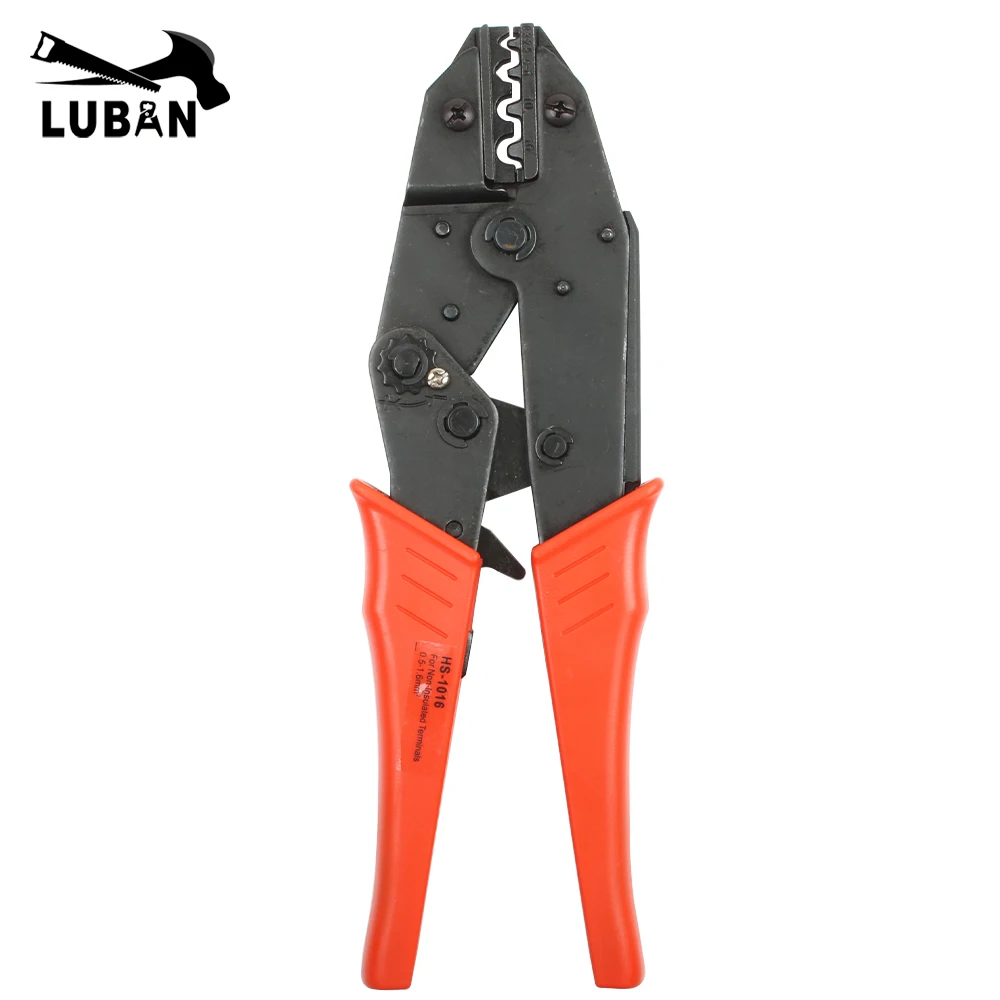 LUBAN HS-1016 инструмент для зачистки проводов в европейском стиле, обжимной инструмент с храповым механизмом, обжимные плоскогубцы 0,5-16 мм2, многофункциональные инструменты, Ручные плоскогубцы