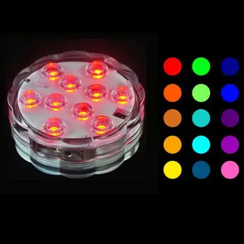 

Party Lamp IP68 WATERPROOF Remote Control LED-Light Decorative 10 LED Multi Color Vase Base Fish Tank Lights Aquarium